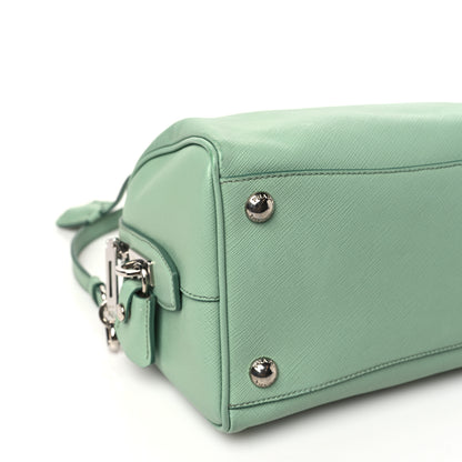 Prada Saffiano Lux Top Handle Crossbody Bag Acquamarina 8 of 10