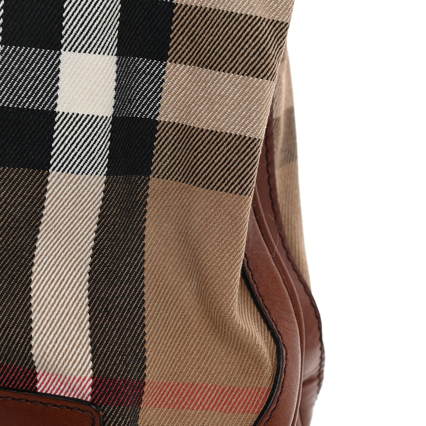 House Check Tote Dark Tan