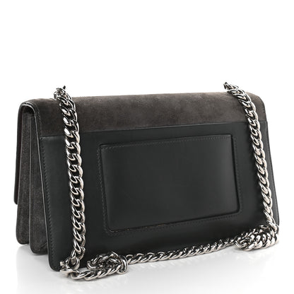 Celine Suede Small Case Chain Flap Grey 2 of 12
