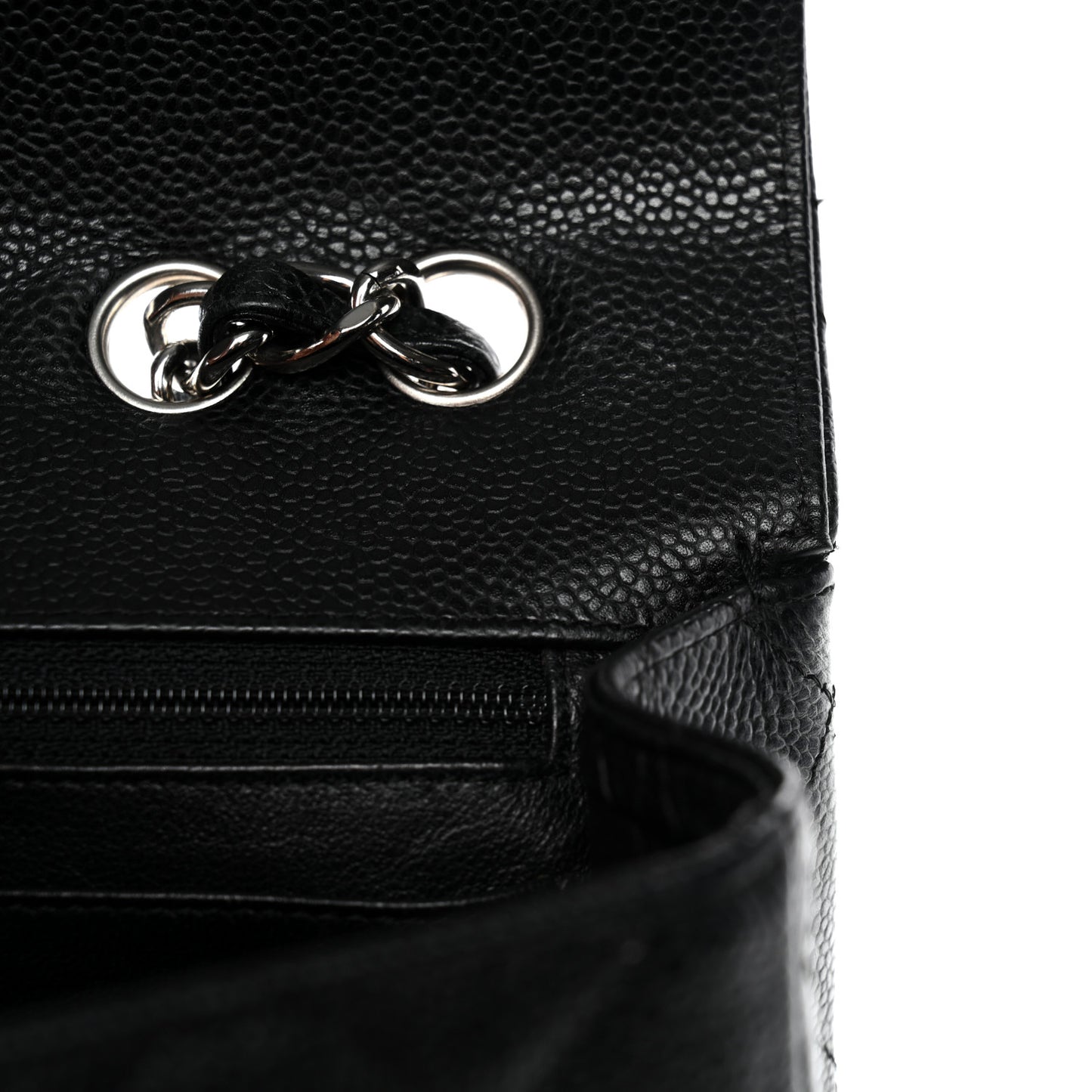 Caviar Quilted Jumbo Single Flap Black