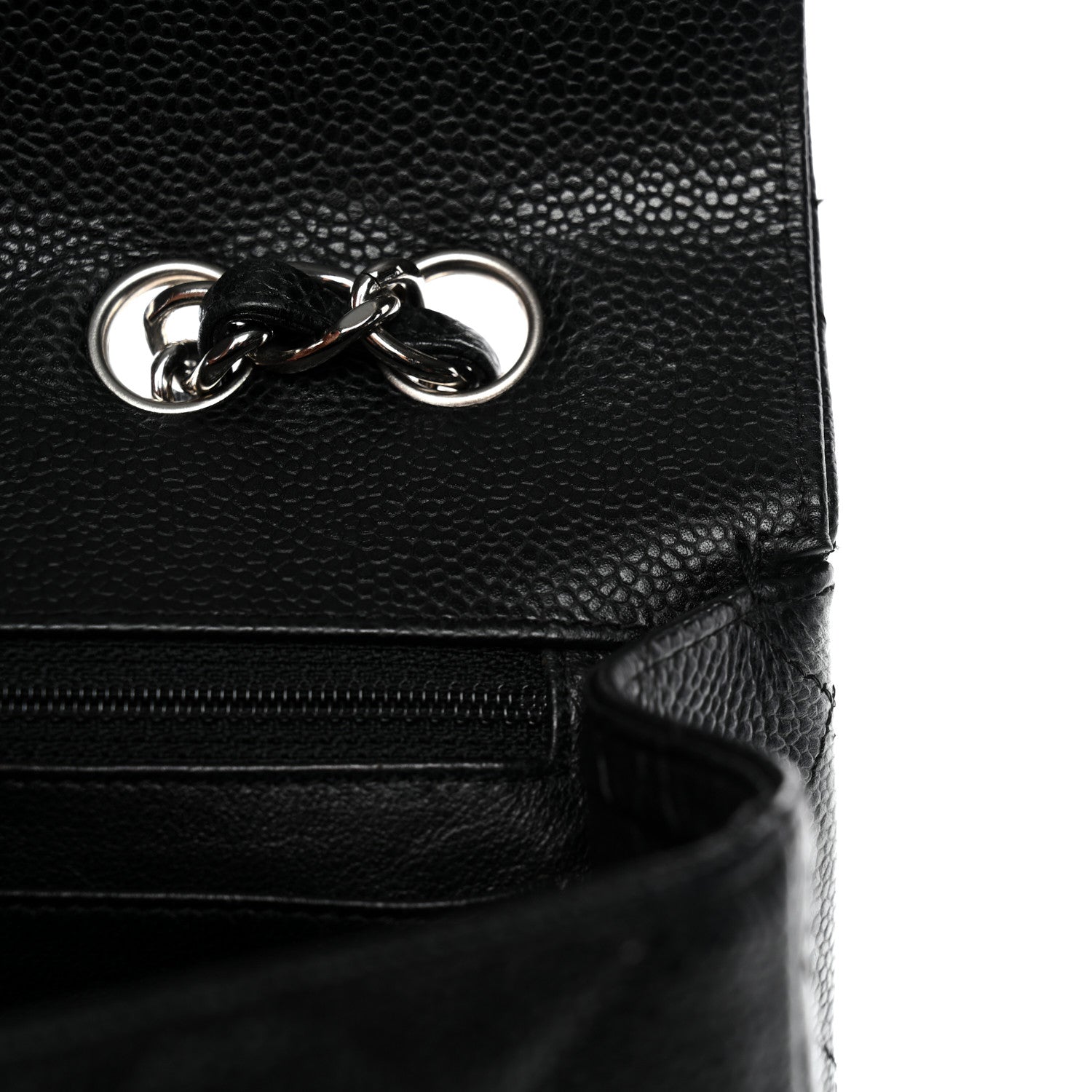 Chanel Caviar Quilted Jumbo Single Flap Black 11 of 12