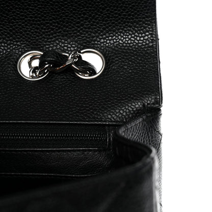 Chanel Caviar Quilted Jumbo Single Flap Black 11 of 12
