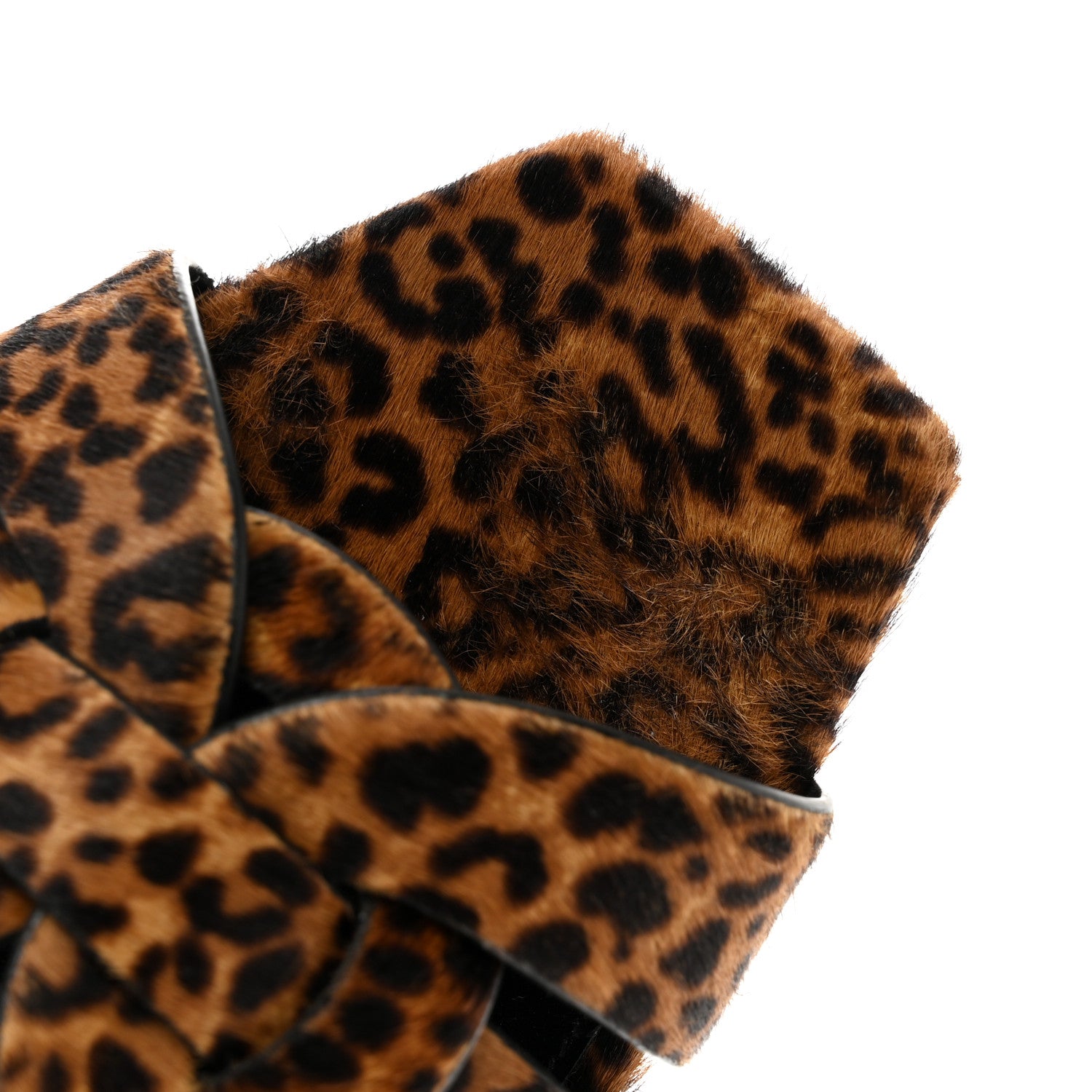 Saint Laurent Calf Hair Leopard Print Tribute 05 Slide Sandals 41 Manto Natural 9 of 10