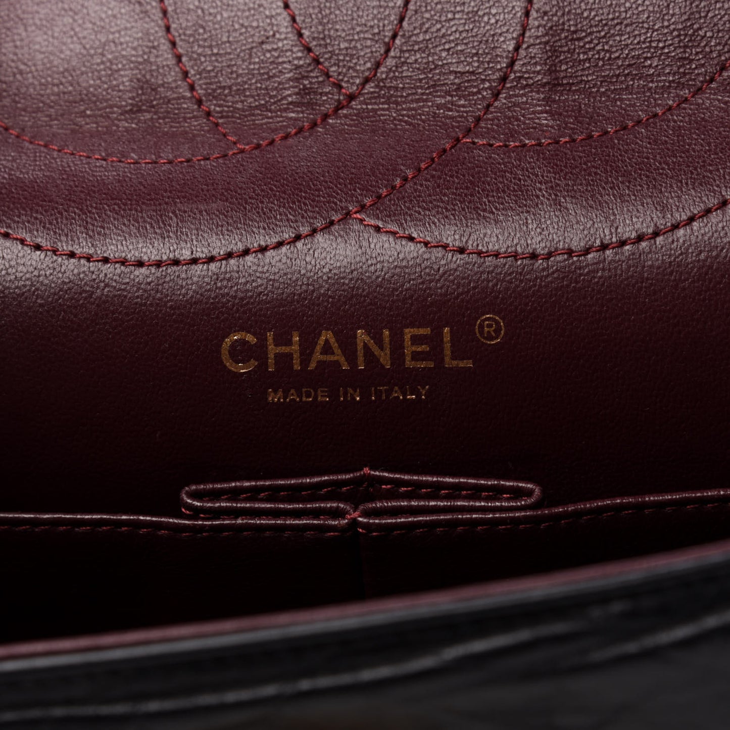 Aged Calfskin Quilted 2.55 Reissue 227 Flap Black