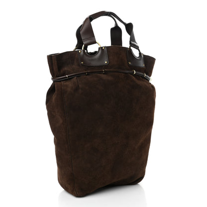 Gucci Suede Studded Tote Brown 2 of 4