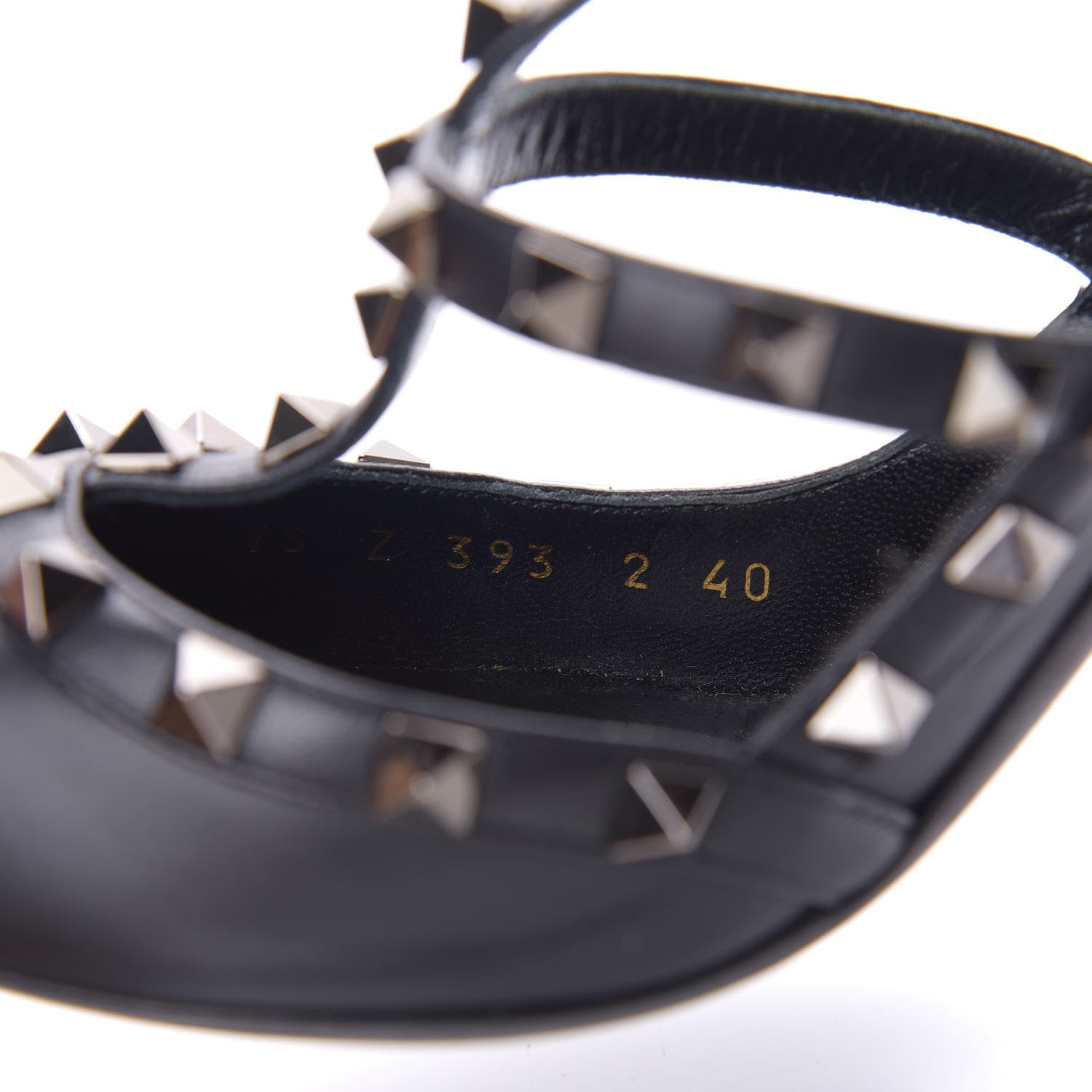 Valentino Garavani Nappa Rockstud Ankle Strap Pumps 40 Black 8 of 8