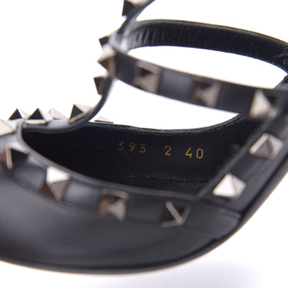 Valentino Garavani Nappa Rockstud Ankle Strap Pumps 40 Black 8 of 8