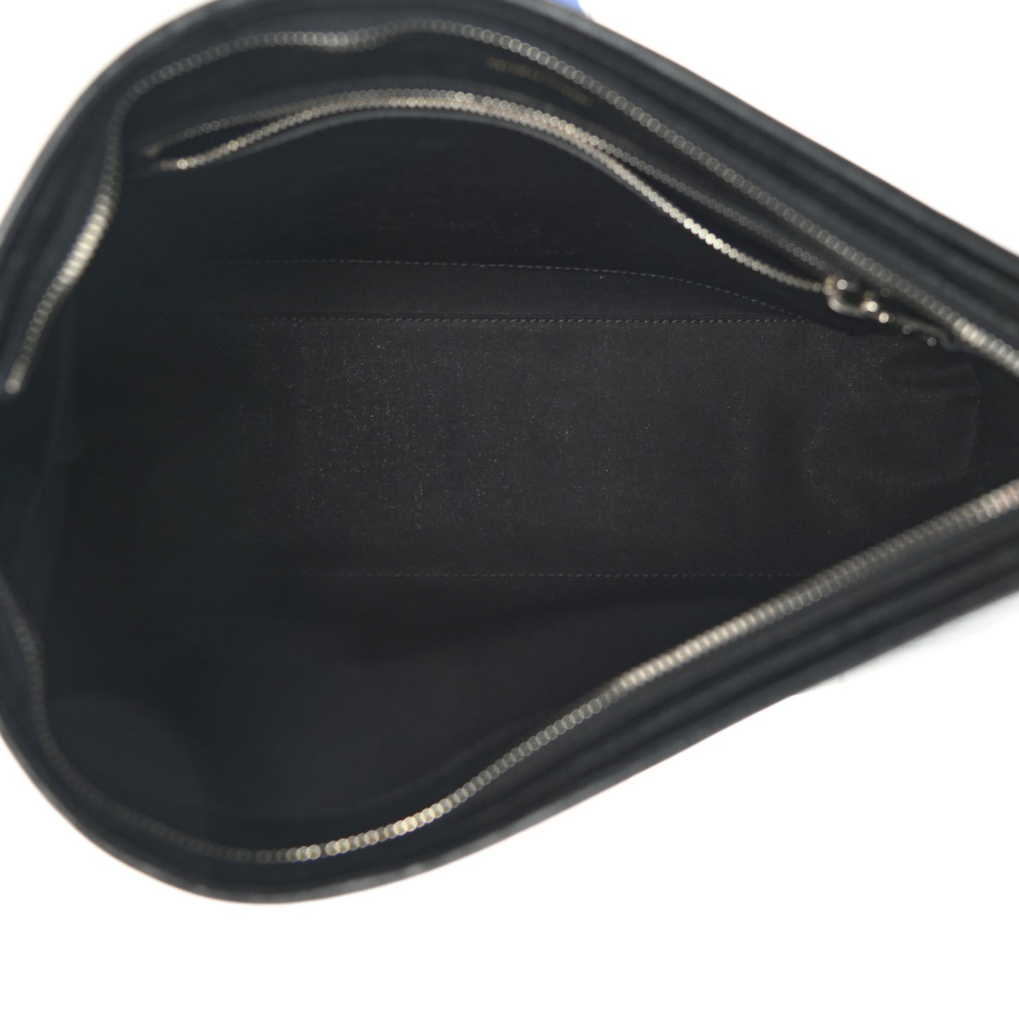 Agneau Arena Large Barbes Z Pouch with Handle Black