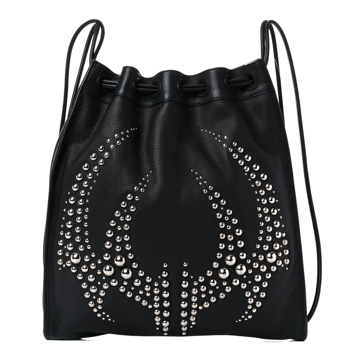 Alexander Wang Pebbled Calfskin Studded Gym Sack Bag Black 1 of 9