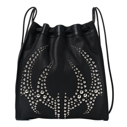 Alexander Wang Pebbled Calfskin Studded Gym Sack Bag Black 1 of 9