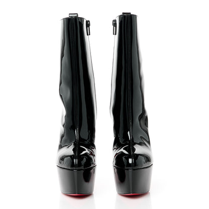 Christian Louboutin Patent Dolly Alta Booty 160 Ankle Boots 37 Black 2 of 8