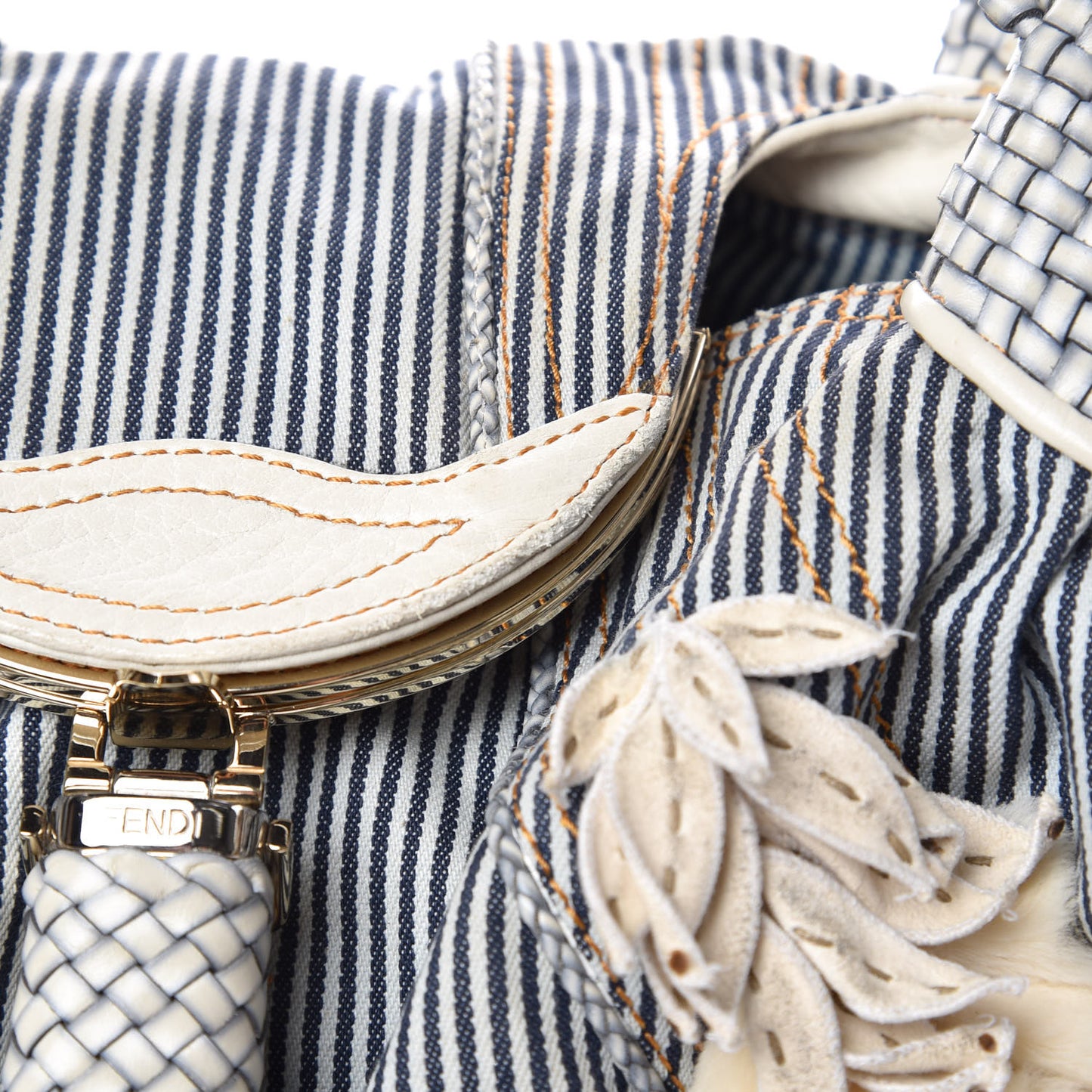 Denim Fur Striped Spy Blue