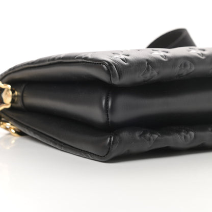 Louis Vuitton Lambskin Embossed Monogram Coussin PM Black 8 of 10