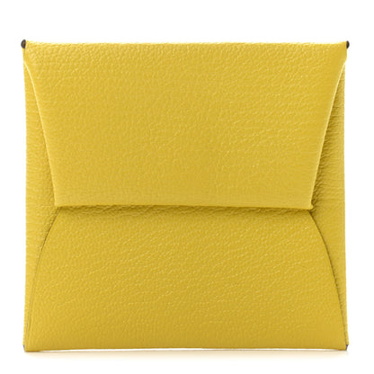 Hermes Chevre Mysore Bastia Coin Purse Jaune de Naples 1 of 4
