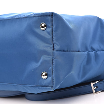 Prada Tessuto Nylon Saffiano Tote Cobalto 9 of 10