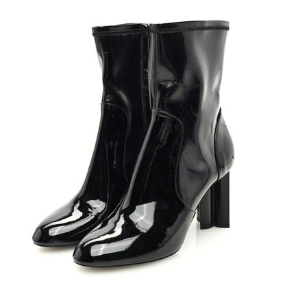 Louis Vuitton Patent Silhouette Ankle Boots 39.5 Black 2 of 7