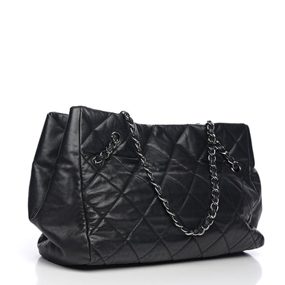 Chanel Soft Caviar Quilted Large Cells Tote Black 2 of 9