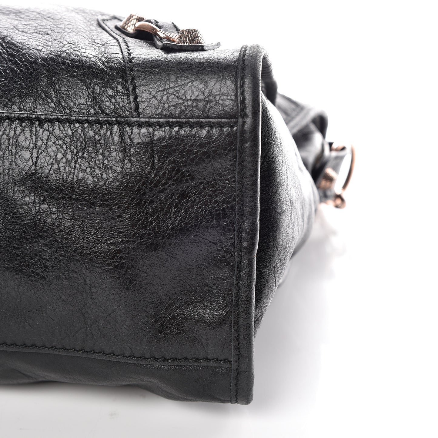 Agneau Giant 12 Rose Gold Hardware City Black