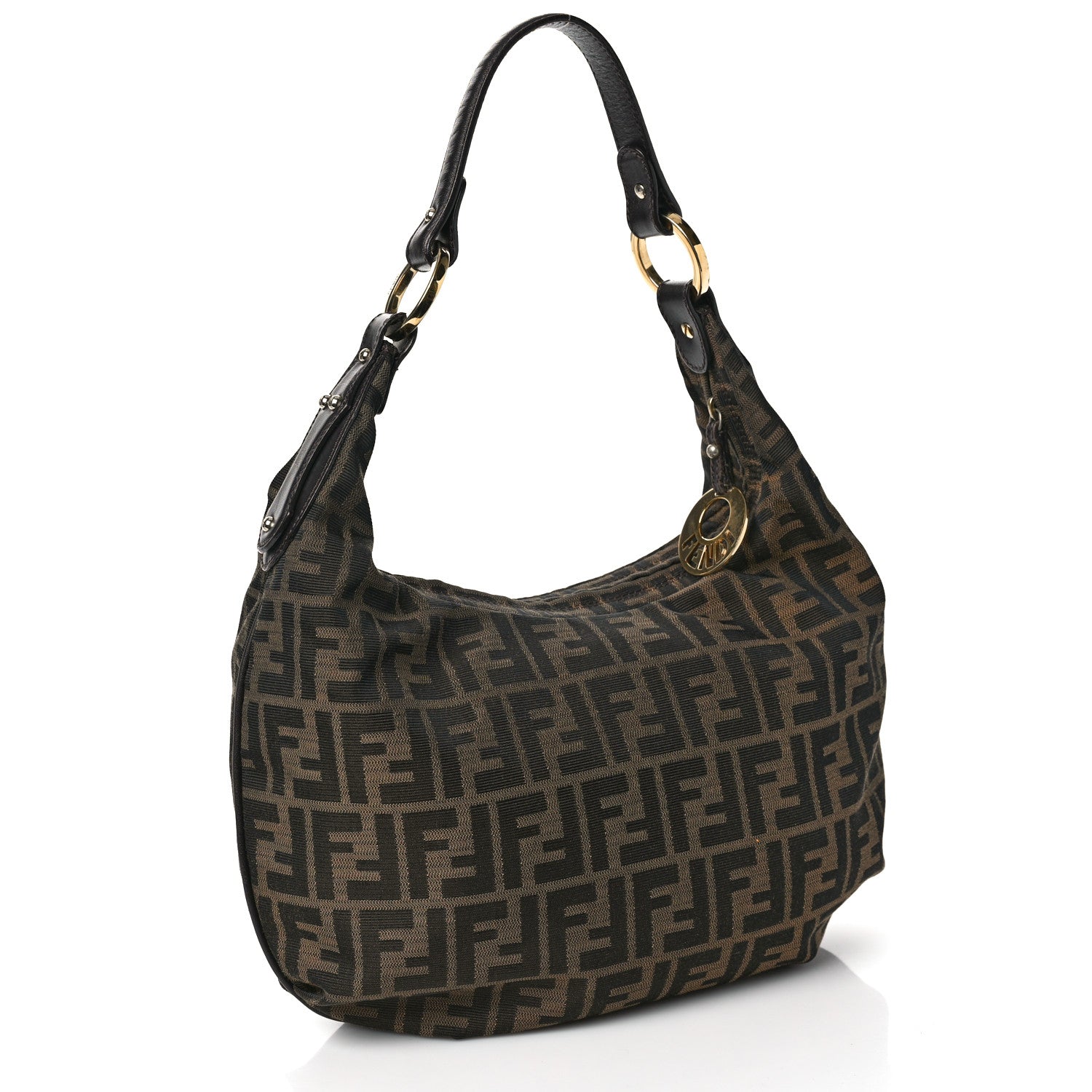 Fendi Zucca Small Chef Chain Hobo Tobacco 3 of 8