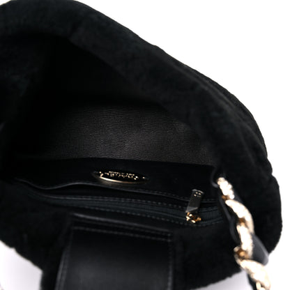 Chanel Shearling Lambskin Crystal Strass Flap Black 5 of 8