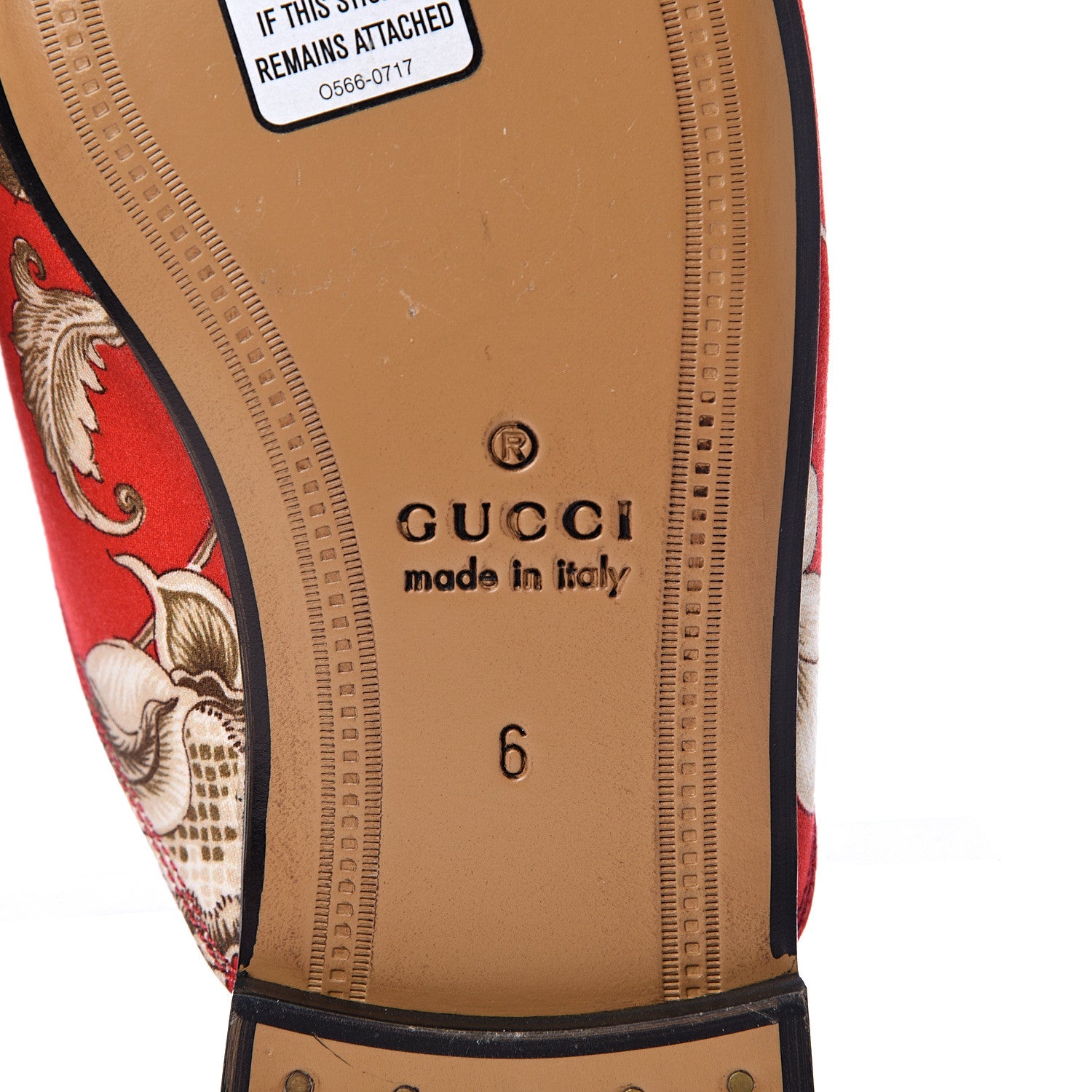 Gucci Satin Floral Printed Mens Princetown Slippers 6 Red 6 of 9