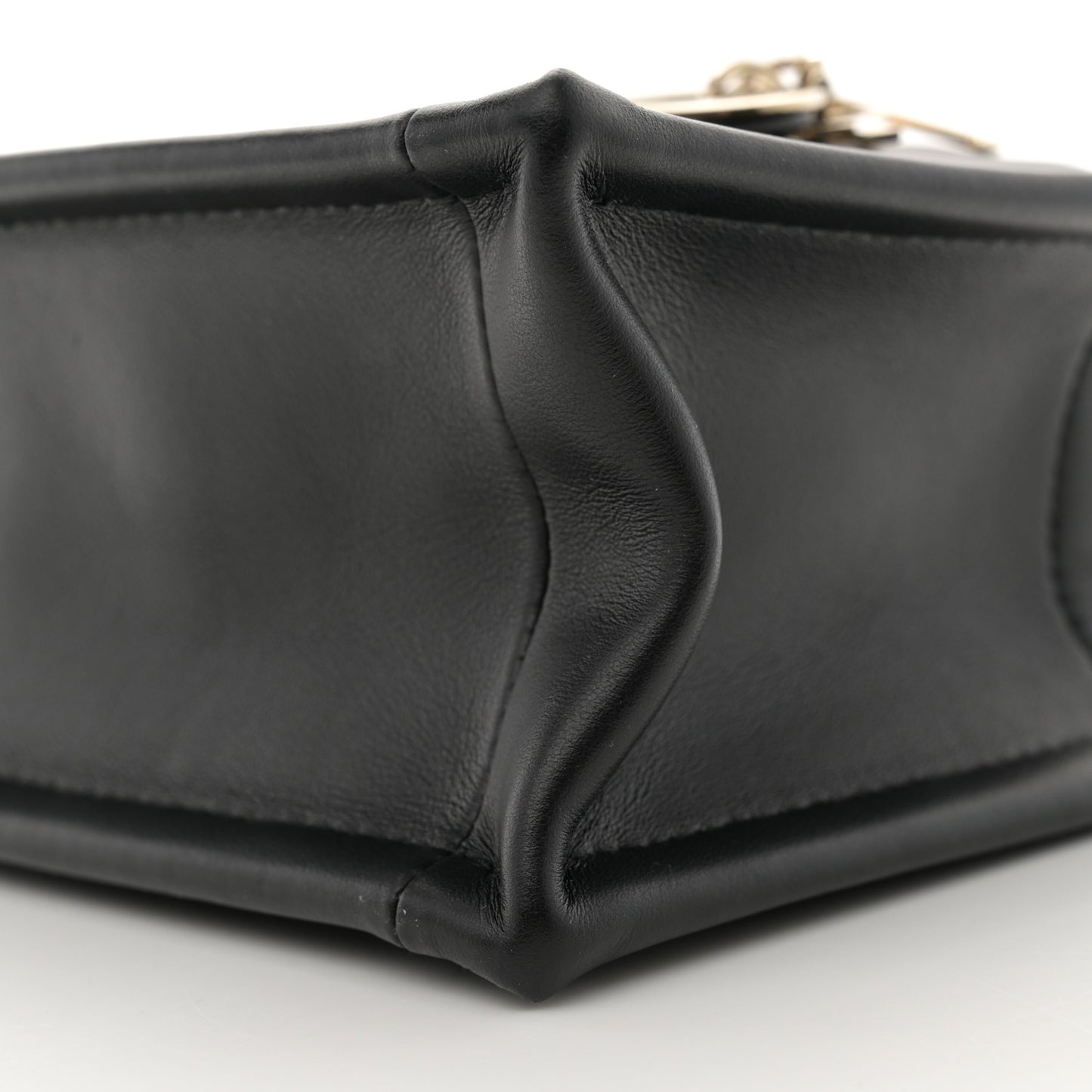 Calfskin Macrocannage Mini Book Tote Black