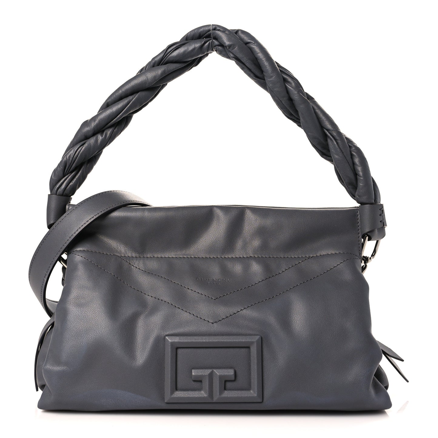 Calfskin Medium ID93 Satchel Storm Grey