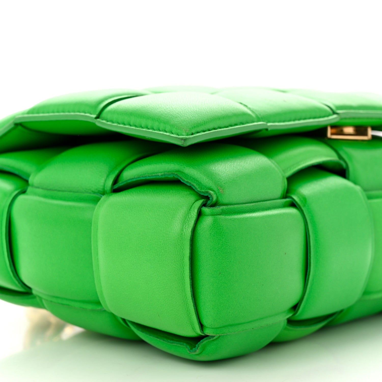 Bottega Veneta Lambskin Maxi Intreccio Padded Chain Cassette Crossbody Bag Parakeet 9 of 11