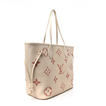 Louis Vuitton Empreinte Monogram Giant Neverfull MM Creme Rose Trianon 3 of 8