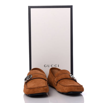 Gucci Suede Mens Driver Queen Loafers 8 Cuir 10 of 10