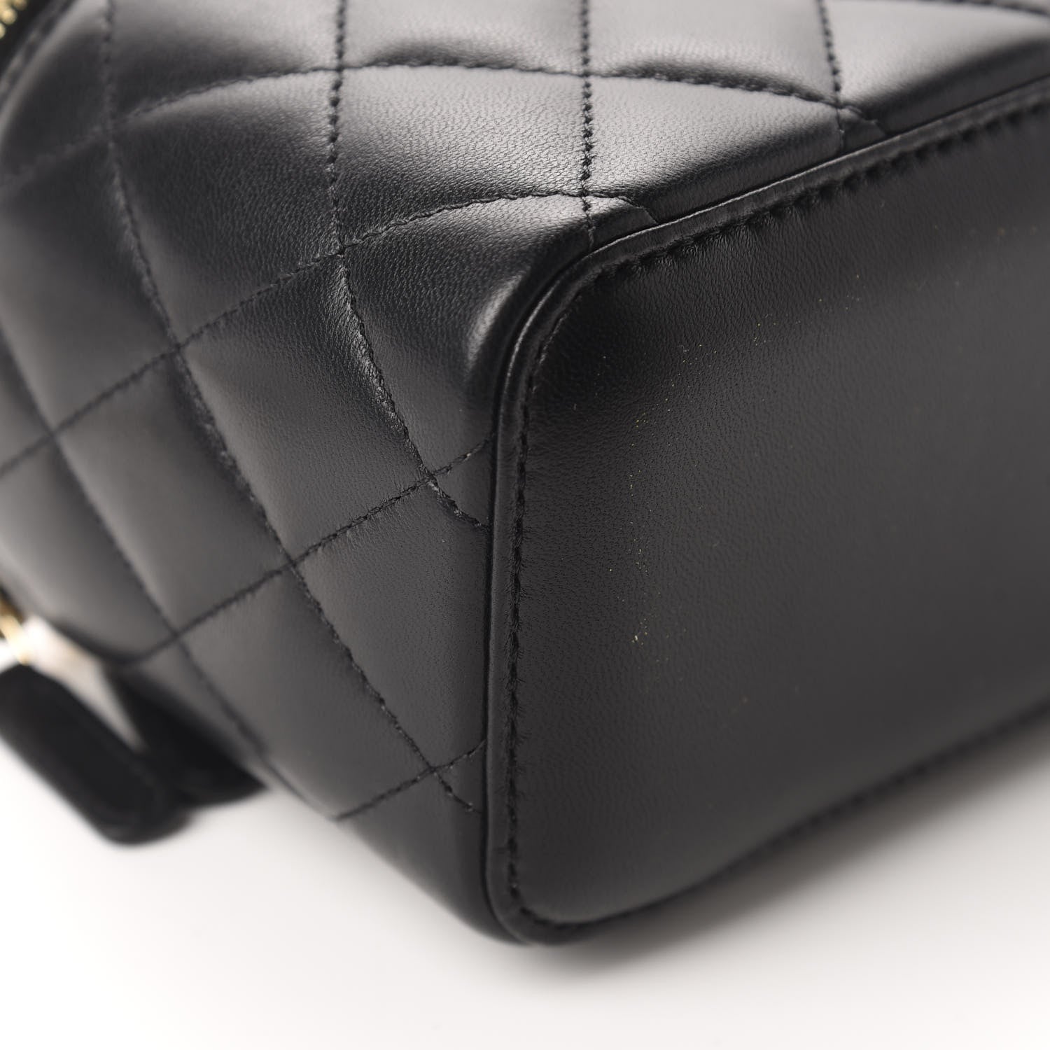 Chanel Lambskin Quilted Small Vanity Case With Chain Black 6 of 11