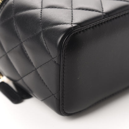 Chanel Lambskin Quilted Small Vanity Case With Chain Black 6 of 11