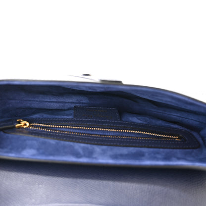 Christian Dior Grained Calfskin Saddle Bag Navy 5 of 10