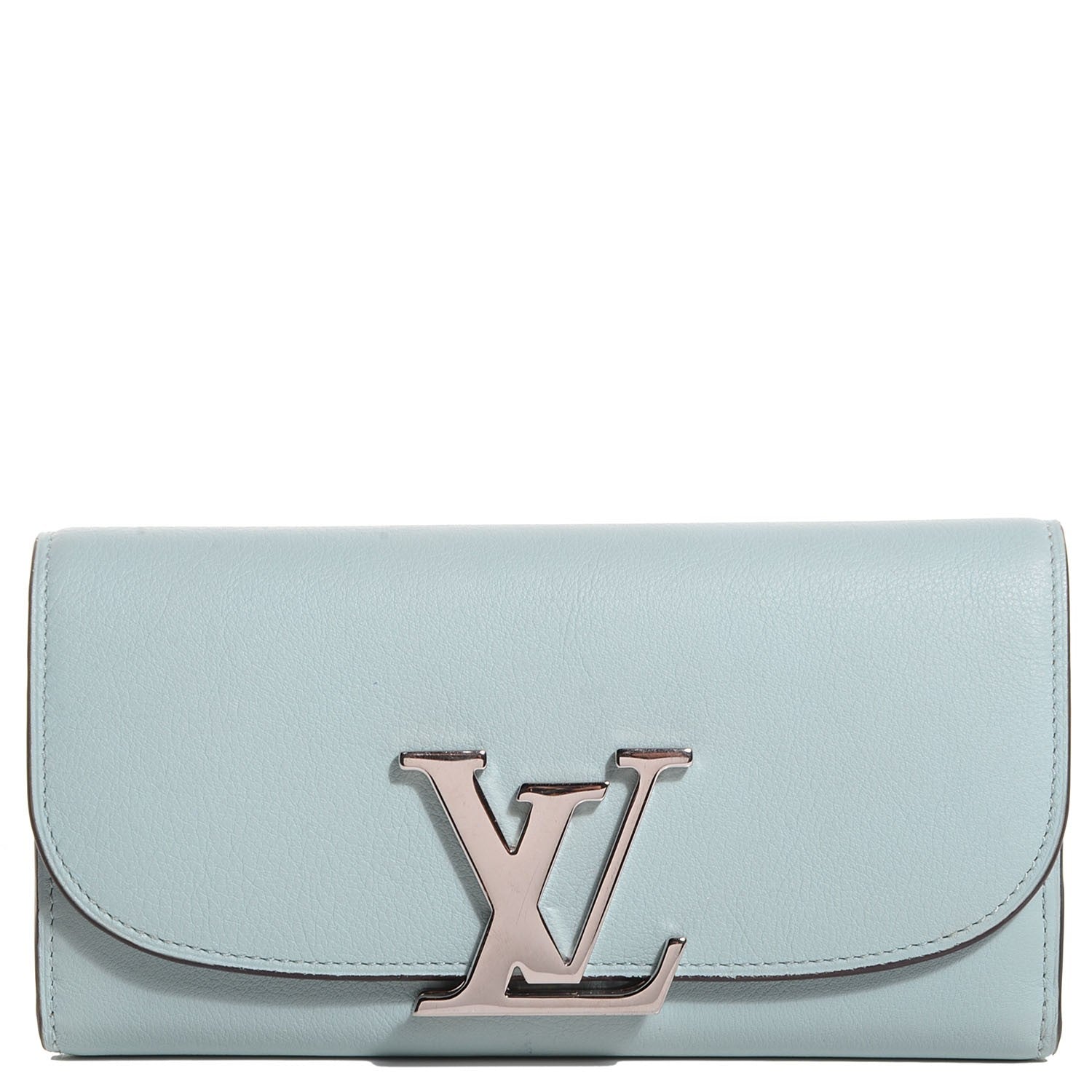 Louis Vuitton Veau Soie Vivienne LV Long Wallet Azur 1 of 9
