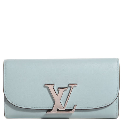 Louis Vuitton Veau Soie Vivienne LV Long Wallet Azur 1 of 9