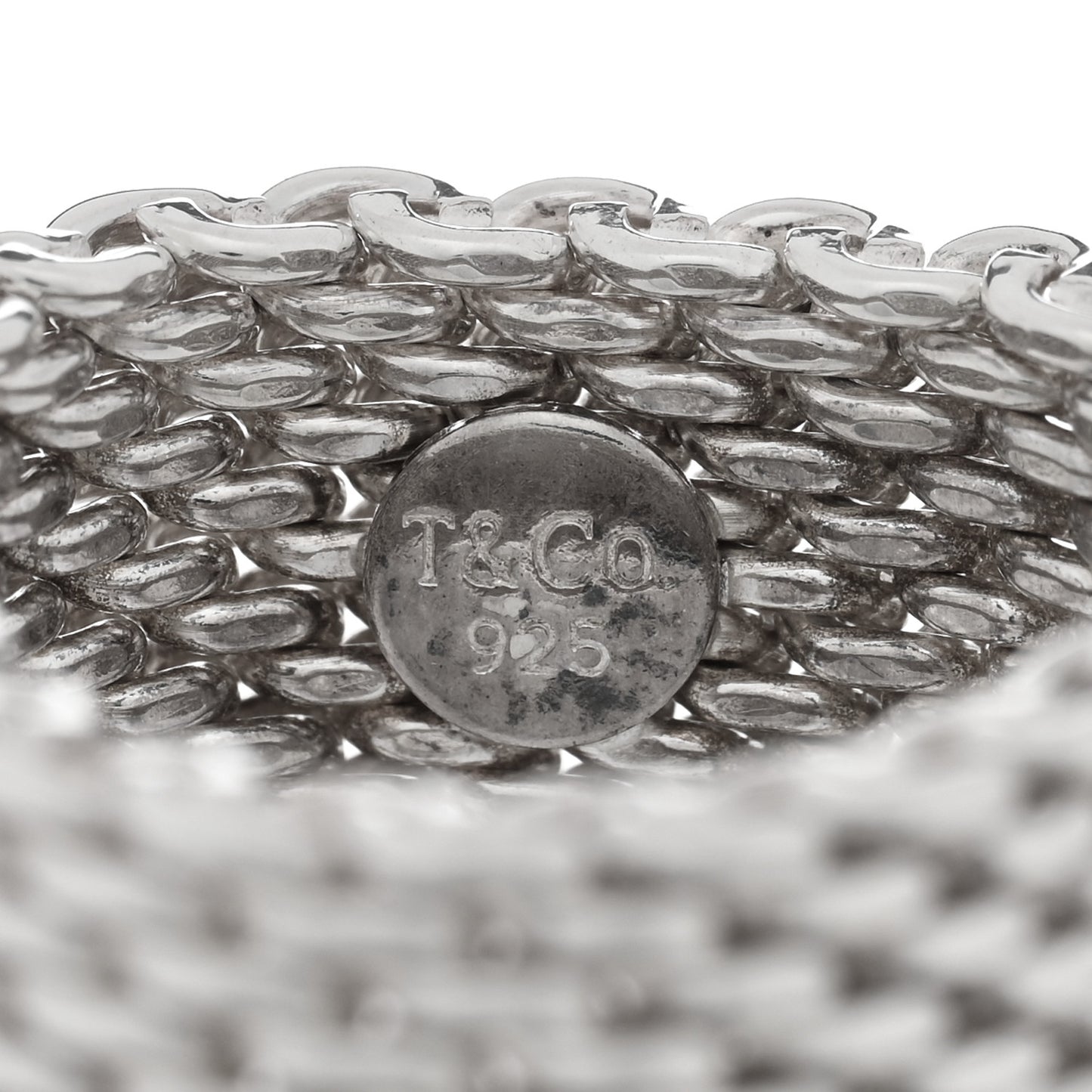 Sterling Silver Somerset Mesh Ring 58 8.5