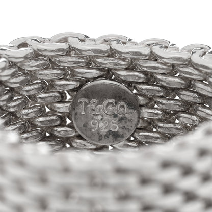 Tiffany Sterling Silver Somerset Mesh Ring 58 8.5 4 of 4