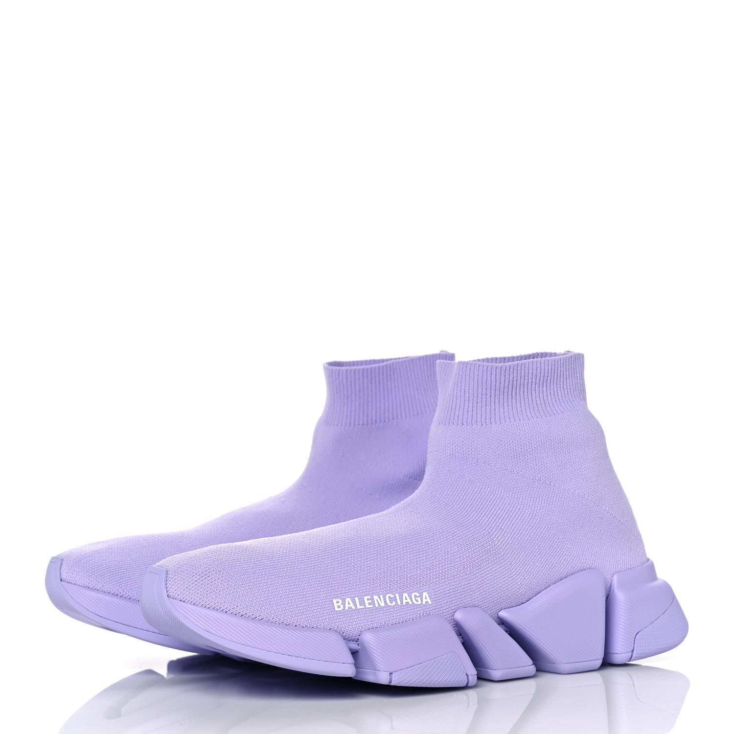 Balenciaga Technical 3D Recycled Knit Womens Speed 2.0 Sneakers 41 Monocolor Lilla 3 of 7
