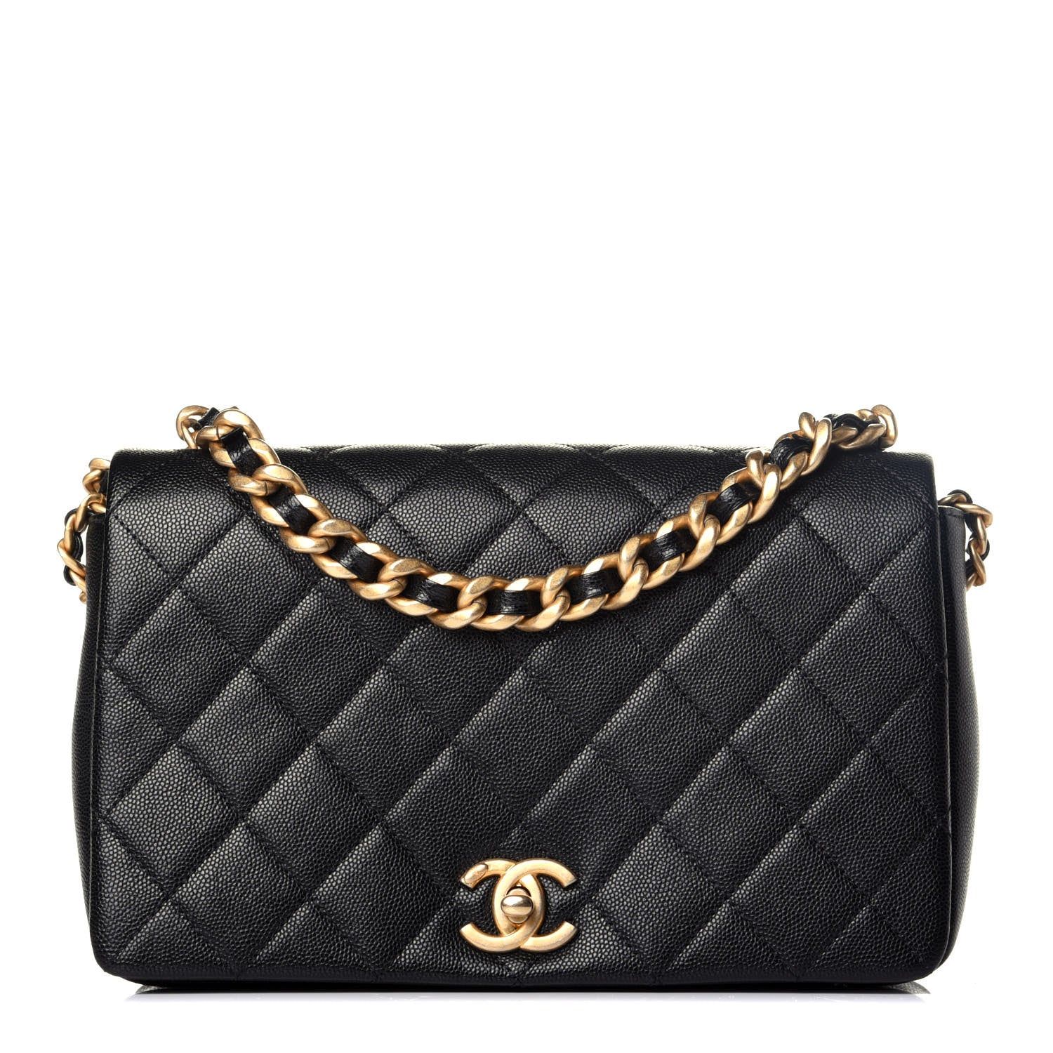 Chanel Caviar Quilted Medium Fashion Therapy Flap Bag Black 1 of 10