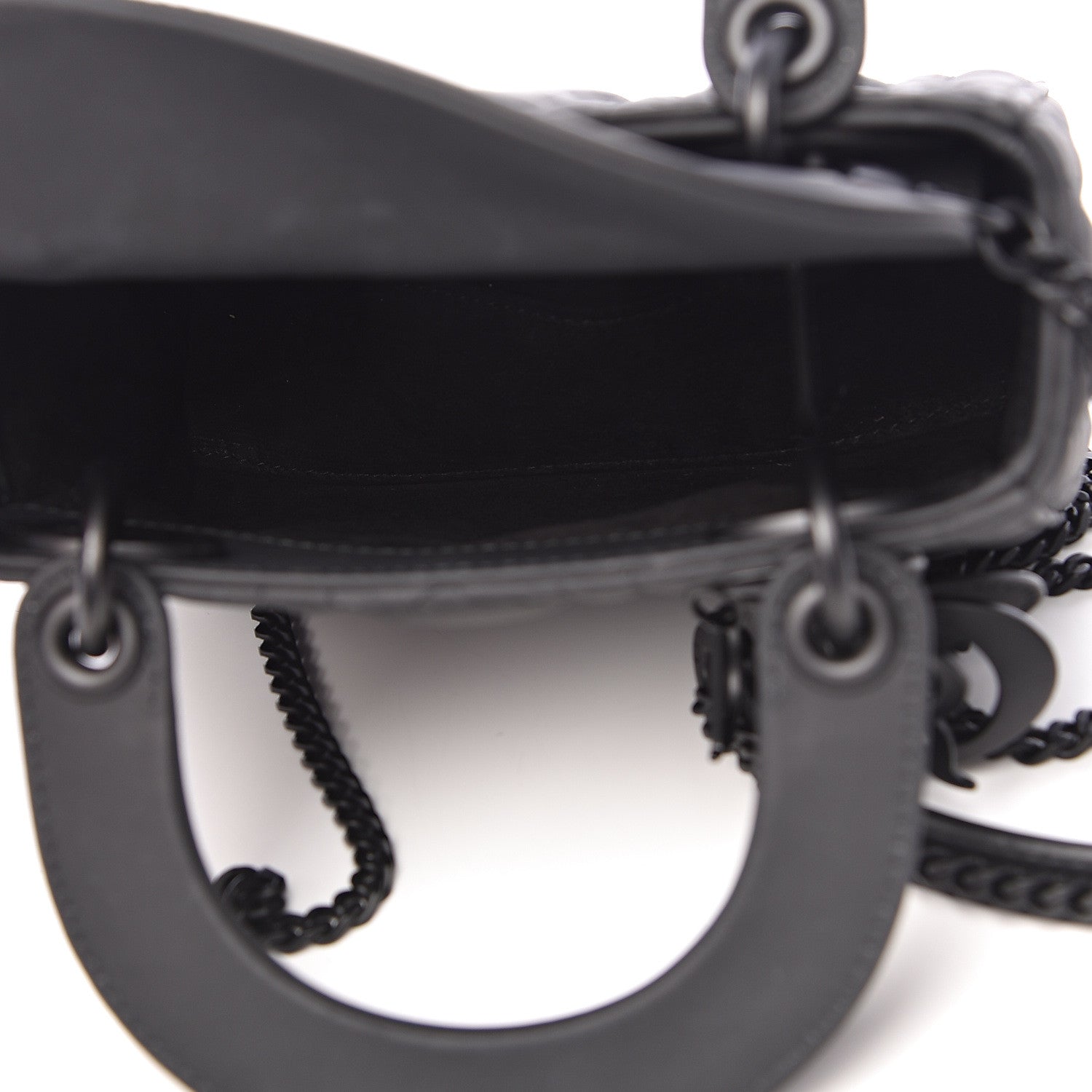 Christian Dior Ultra Matte Calfskin Cannage Mini Lady Dior Black 5 of 11