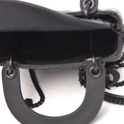 Christian Dior Ultra Matte Calfskin Cannage Mini Lady Dior Black 5 of 11