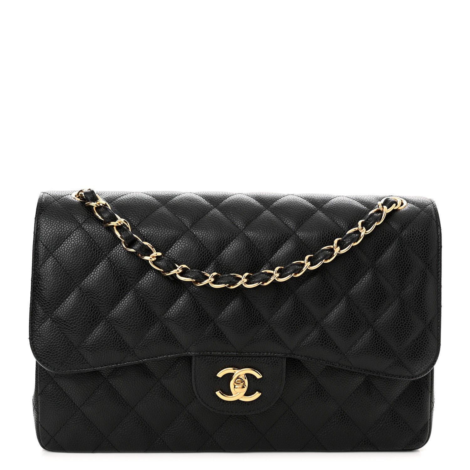 Chanel Caviar Quilted Jumbo Double Flap Black 1 of 9