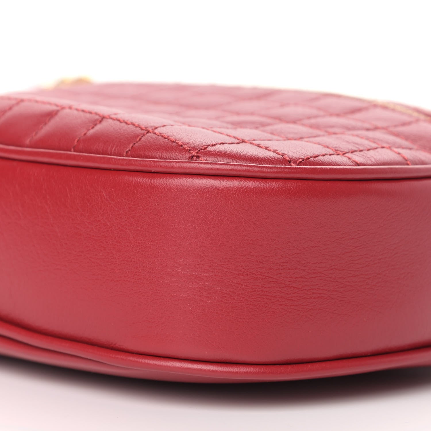 Celine Calfskin Quilted Small C Charm Bag Red 10 of 10
