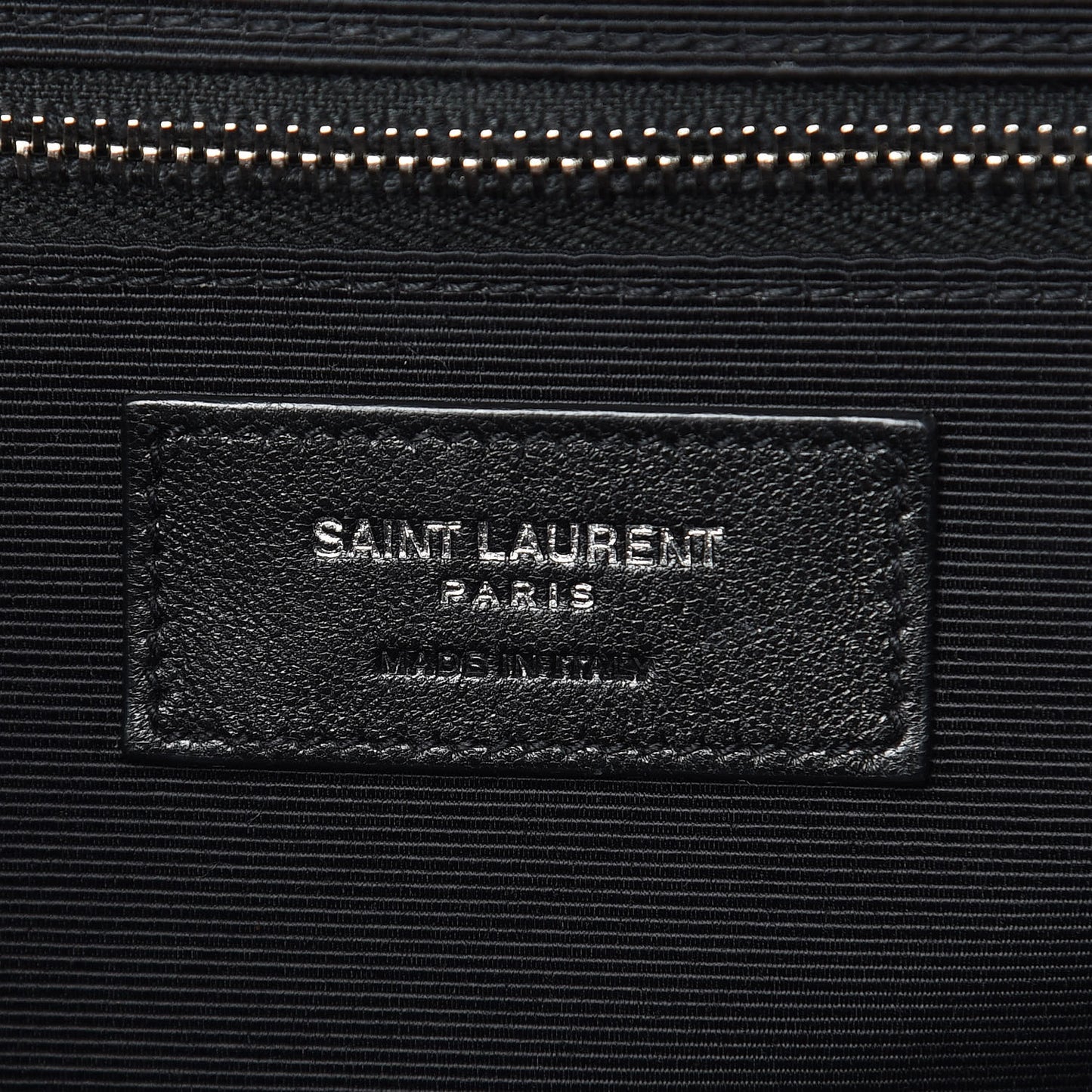 Calfskin Crocodile Embossed Large Monogram Satchel Fog