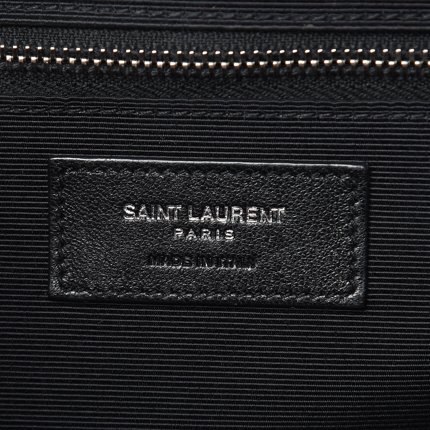 Saint Laurent Calfskin Crocodile Embossed Large Monogram Satchel Fog 7 of 20