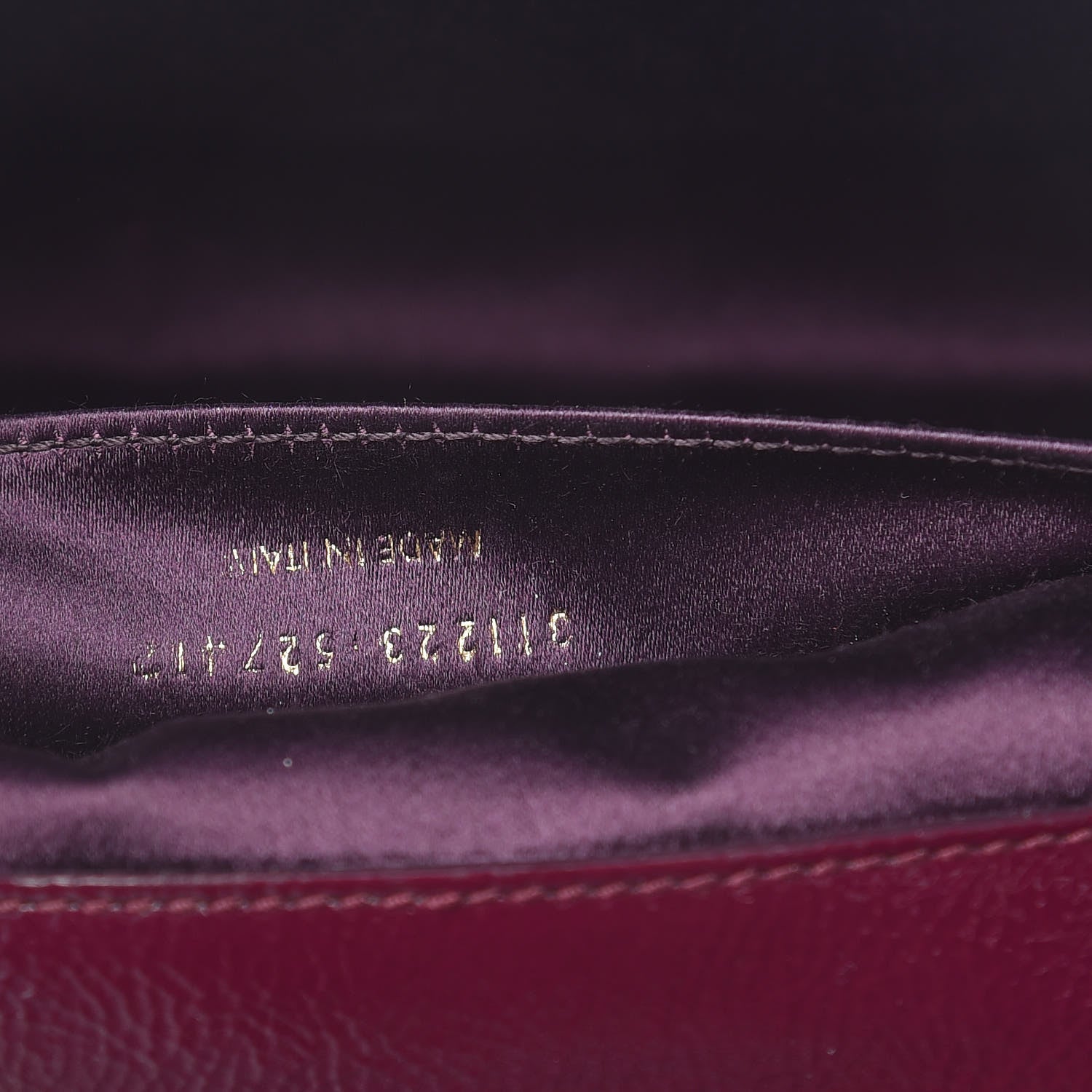 Saint Laurent Textured Patent Monogram Large Belle De Jour Clutch Purple 7 of 14