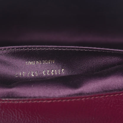 Saint Laurent Textured Patent Monogram Large Belle De Jour Clutch Purple 7 of 14