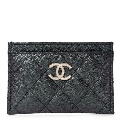 Chanel Iridescent Caviar Quilted Card Holder Black 1 of 7