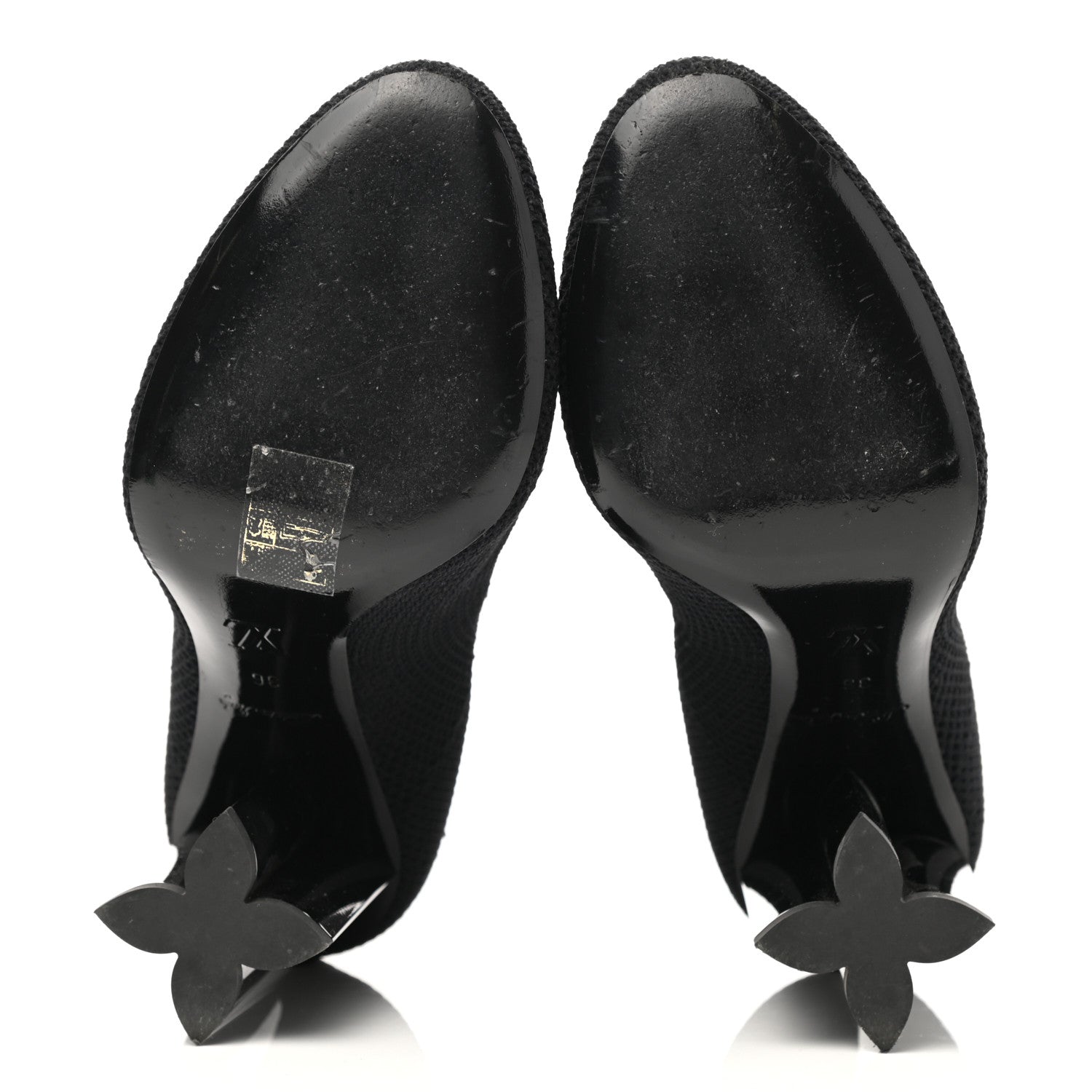 Louis Vuitton Monogram Stretch Fabric Silhouette Ankle Boots 36 Black 5 of 11
