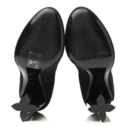 Louis Vuitton Monogram Stretch Fabric Silhouette Ankle Boots 36 Black 5 of 11
